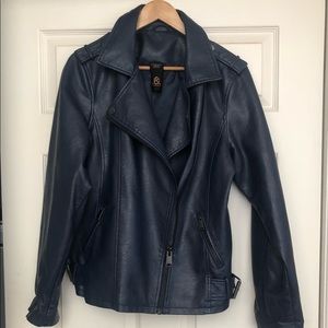 Blue ‘leather’ jacket